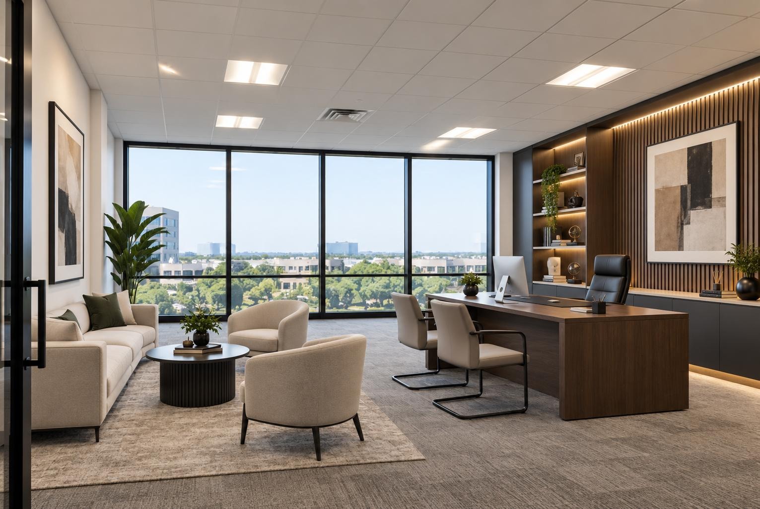 Meridian Executive Floor — finished luxury executive office