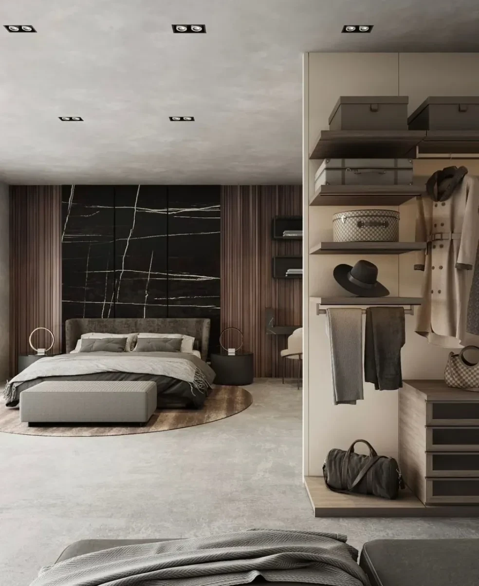 Finished luxury master bedroom suite